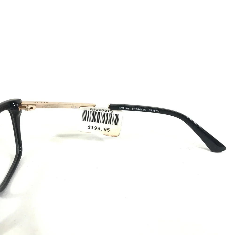 Guess Eyeglasses Frames GU2797-S 001 Black Gold Cat Eye Swarovski 52-15-140
